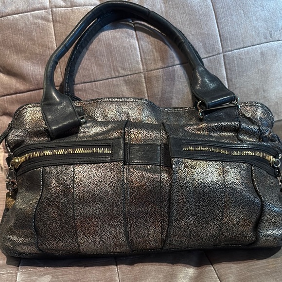 See By Chloe Metallic Black Shoulder Bag Crossbody